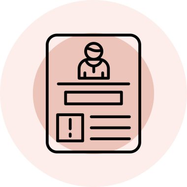 Kimlik simgesi, vektör illüstrasyonu