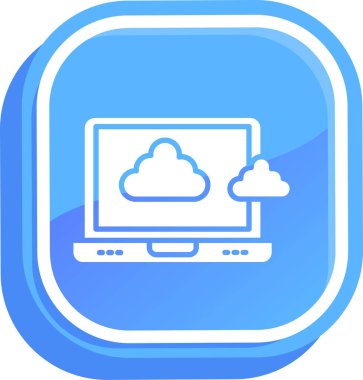 Bilgisayar. Web simgesi basit illüstrasyon