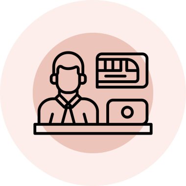 Çağrı merkezi ikon vektör illüstrasyonu