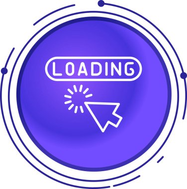 Yükleniyor. Web simgesi basit illüstrasyon