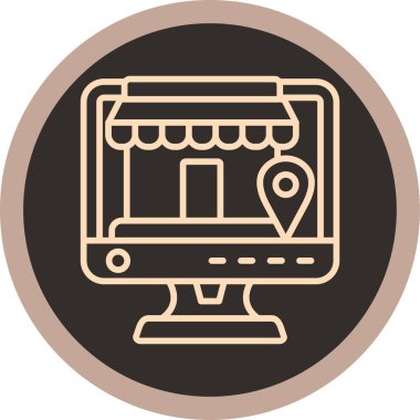 Bir dizüstü bilgisayar simgesinin vektör illüstrasyonu