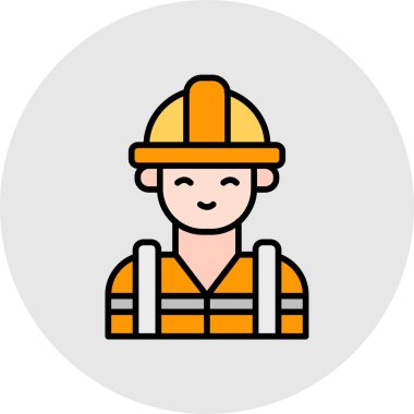 İnşaat işçisi avatar karakter