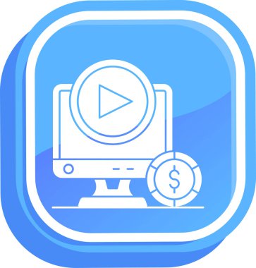 video simgesi vektör illüstrasyonu