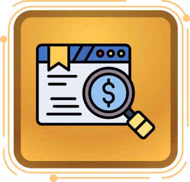 Para arama vektörü simgesi