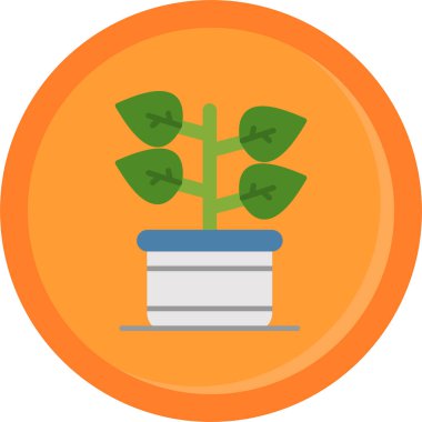 bitki web simgesi basit illüstrasyon, vektör illüstrasyonu