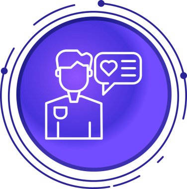 Konuş. Web simgesi basit illüstrasyon