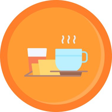 Kahve. Web simgesi basit tasarım