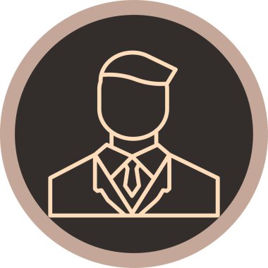 İş adamı ikonu. vektör illüstrasyonu