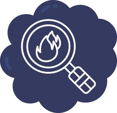 Yangın. Web simgesi basit illüstrasyon