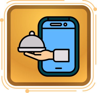 Gıda simgesinin vektör illüstrasyonu