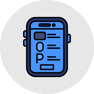 Smartphone Simgesi, vektör illüstrasyonu