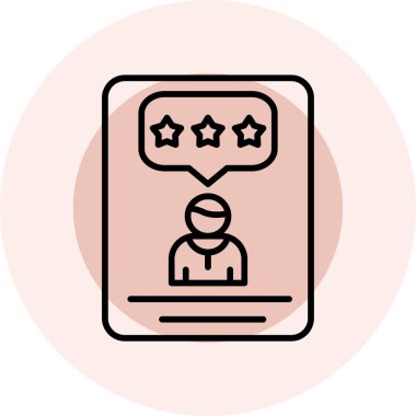 Müşteri gözden geçirme renk vektör illüstrasyonu