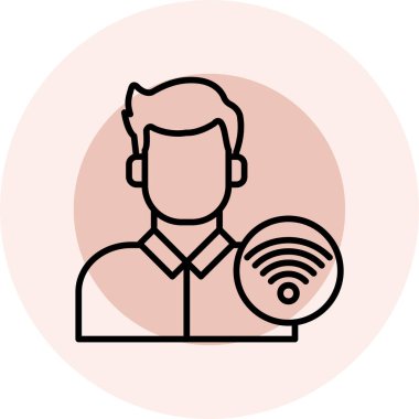 Kablosuz kablosuz internet bağlantısı olan adam, kulaklık takan adam.