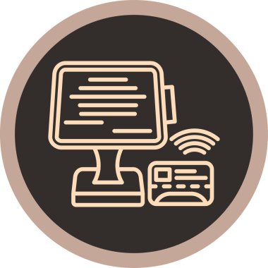 Bilgisayar. Web simgesi basit tasarım