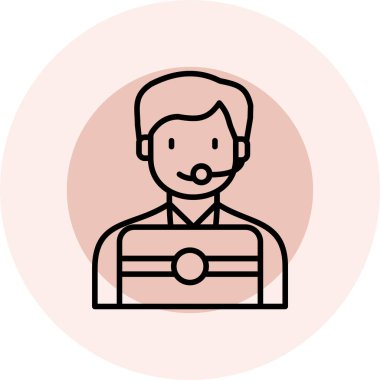 Avatar man simgesi, vektör illüstrasyonu