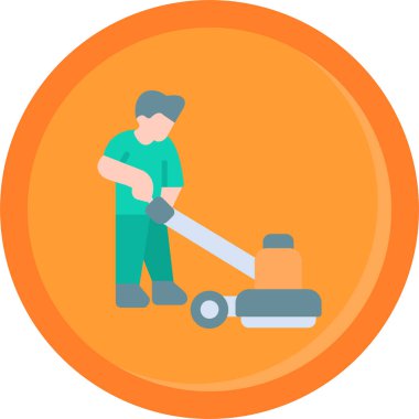 elektrikli süpürge modern simgesi, vektör illüstrasyonu