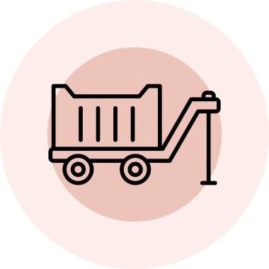 Alışveriş arabası. Basit resimleme