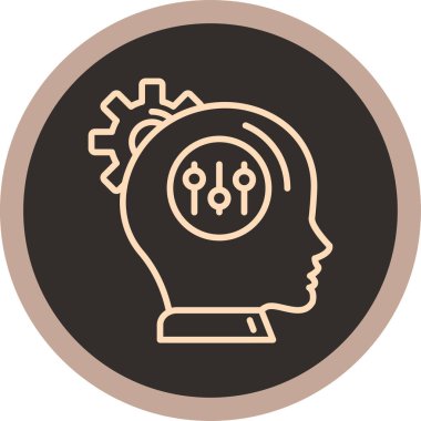 Güzel bir beyni olan modern beynin vektör çizimi