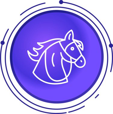 at simgesi vektör illüstrasyonu