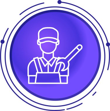 Beyzbol sopası ve beyzbol topu olan şapkalı bir adamın vektör çizimi.