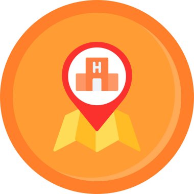 harita konumu simgesi düz biçimli