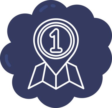 Rozet. Web simgesi basit illüstrasyon