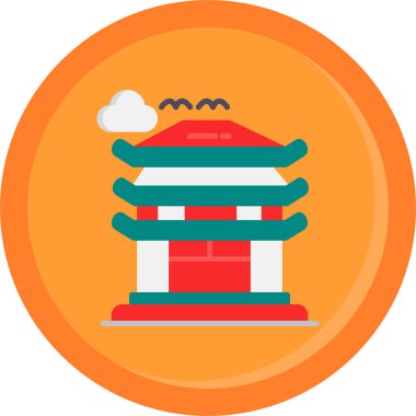 Japon tapınağının uzun gölgeli simgesi, 10 Pound.