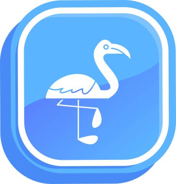 kuş simgesi vektör illüstrasyonu