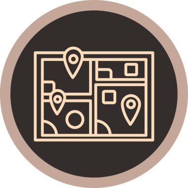 konum simgesi vektör illüstrasyonu