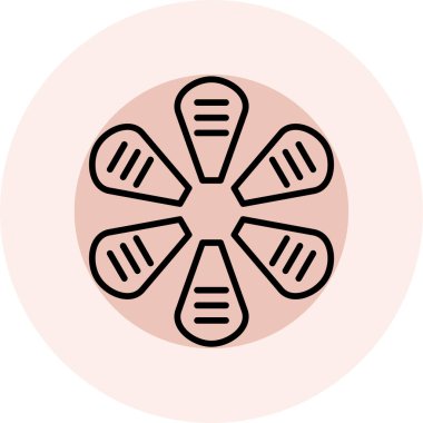 Bir virüs simgesinin vektör illüstrasyonu