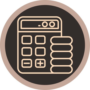 hesap makinesi simgesi vektör illüstrasyonu