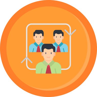 iş adamları düz stil simgesi