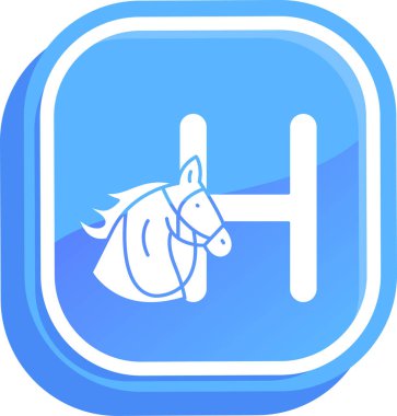 at simgesi, vektör illüstrasyonu