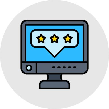 Web için derecelendirme vektör simgesi modern basit vektör çizimi