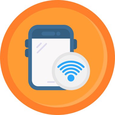 düz biçimli internet iletişim mobil simgesi