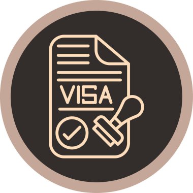 Pasaport. Web simgesi basit illüstrasyon