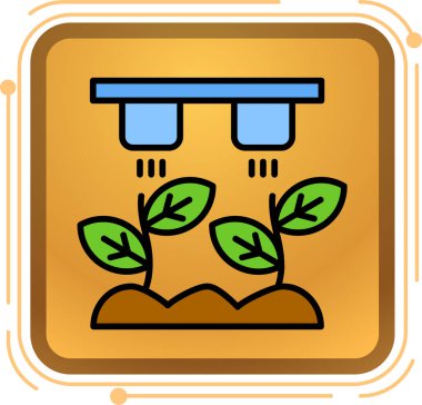 Bir bitki simgesinin vektör illüstrasyonu