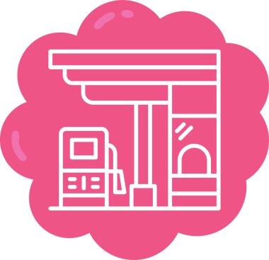 Bir bina simgesinin vektör illüstrasyonu