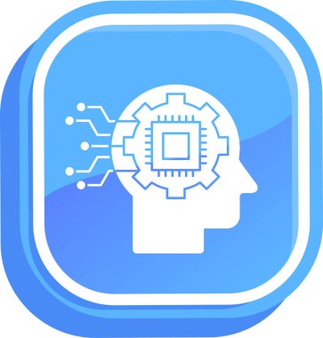 beyin ikonu vektör illüstrasyonu