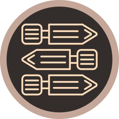 Yön ok simgesi, vektör illüstrasyonu