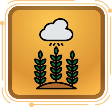 Bulutlu bir tahılın vektör simgesi