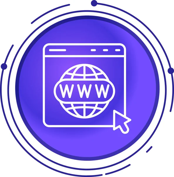 Web tarayıcı simgesi, basit vektör illüstrasyonu