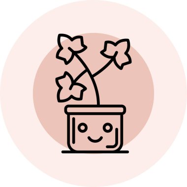 Bir çiçek simgesinin vektör illüstrasyonu