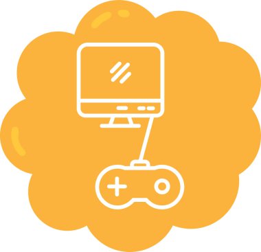 Oyun. Web simgesi basit illüstrasyon