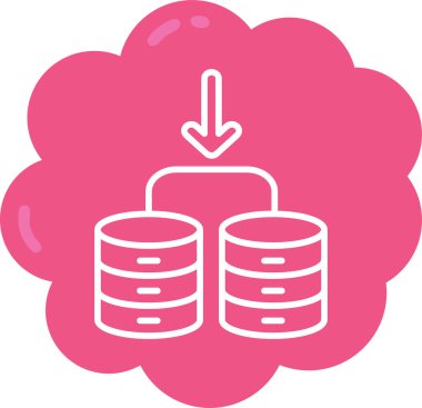 veritabanı. Web simgesi basit illüstrasyon