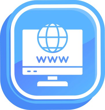 İnternet web simgesi basit tasarım