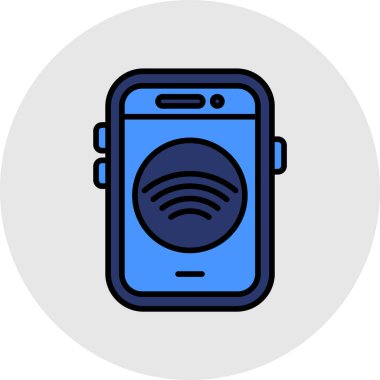 kablosuz akıllı simge vektör çizimi