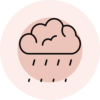 Bir bulut simgesinin vektör illüstrasyonu