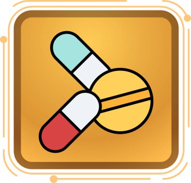 Tıp hapları vektör simgesi