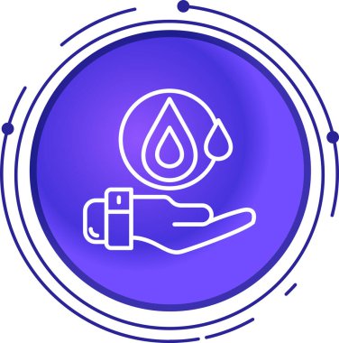 Beyaz arkaplanda mavi ve kırmızı çizgili bir ikon var. Renkli taslak konsepti. vektör illüstrasyonu